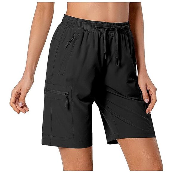 Women's Lightweight Hiking Cargo Shorts Quick Dry Athletic Shorts for Camping Tr - Picture 2 of 7